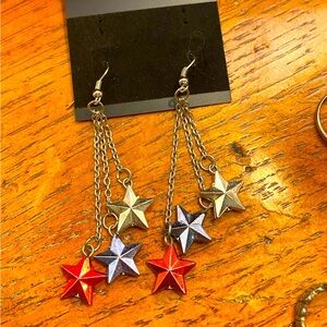 ⚡️Vintage 1990’s patriotic 4th of July party earrings⚡️